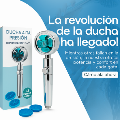 Ducha Alta Presión Con rotación 360 + 2 Filtros GRATIS 🎁