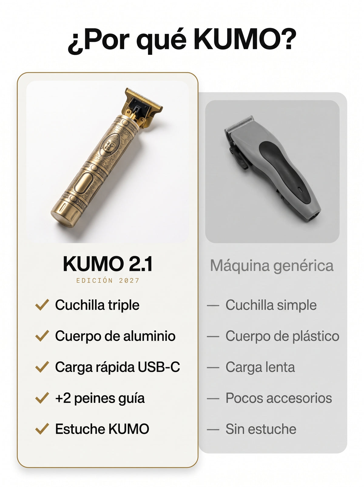 Goldbarber Afeitadora Viral - Versión 2027 - Compra 1 y Llévate 2 GRATIS 🎁
